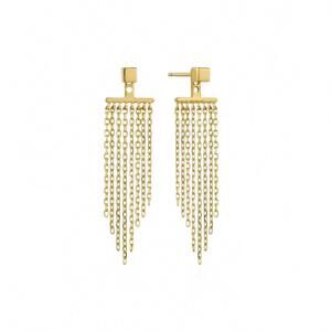 NEW ANIA HAIE fringe fall ear jacket earrings in gold